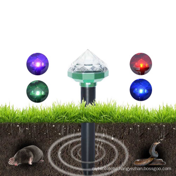 Solar Powered Sonic Pest Repeller Mole Repellent Repels Mole,Rodent,Vole,Shrew,Gopher